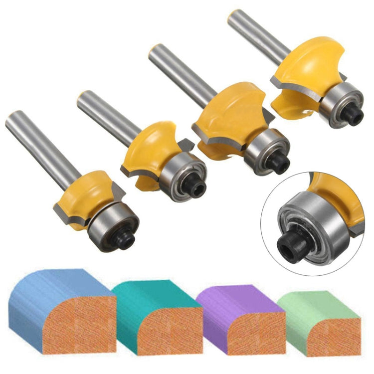 4 PCS/Set 1/4 Handle Alloy Fillet Knife Woodworking Trimming Machine Bit My Store