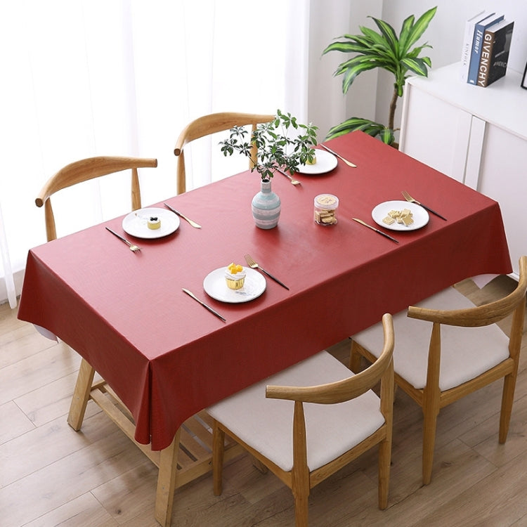 Solid Color PVC Waterproof Oil-Proof And Scald-Proof Disposable Tablecloth, Series 1 My Store