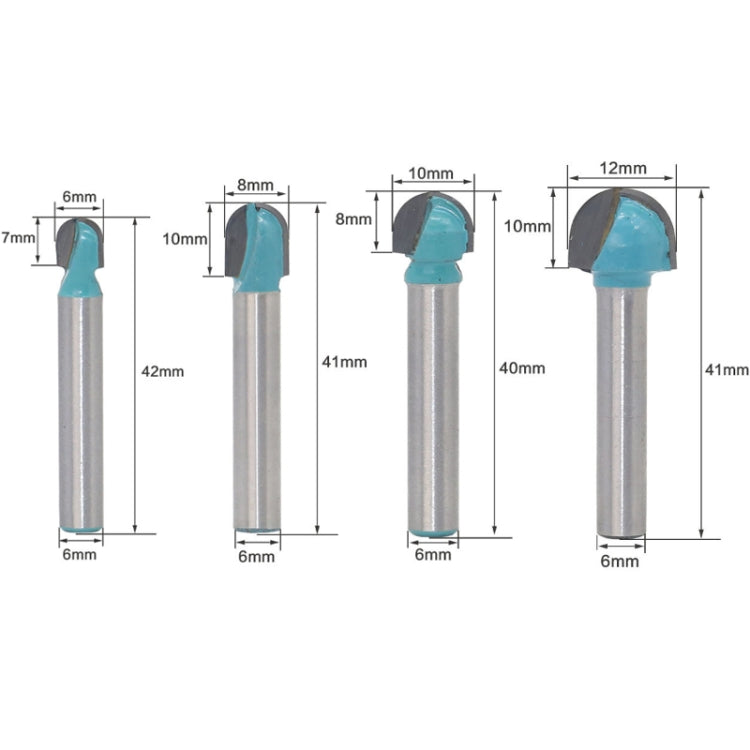 6 Shank Lace Round Cutter Woodworking Relief Milling Cutter-Reluova