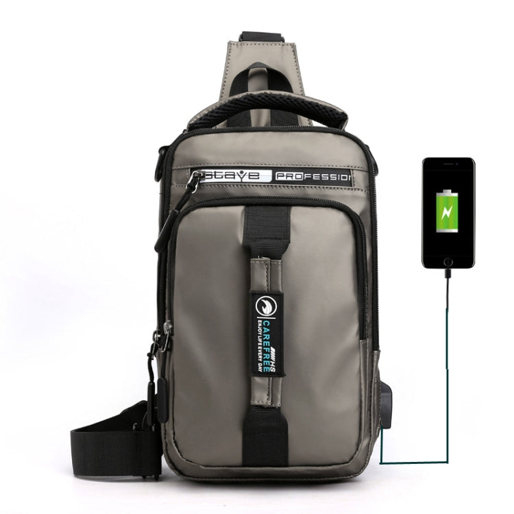 HaoShuai 1100-1 Men Chest Bag Multifunctional Single / Double Shoulder Backpack with External USB Charging Port Reluova