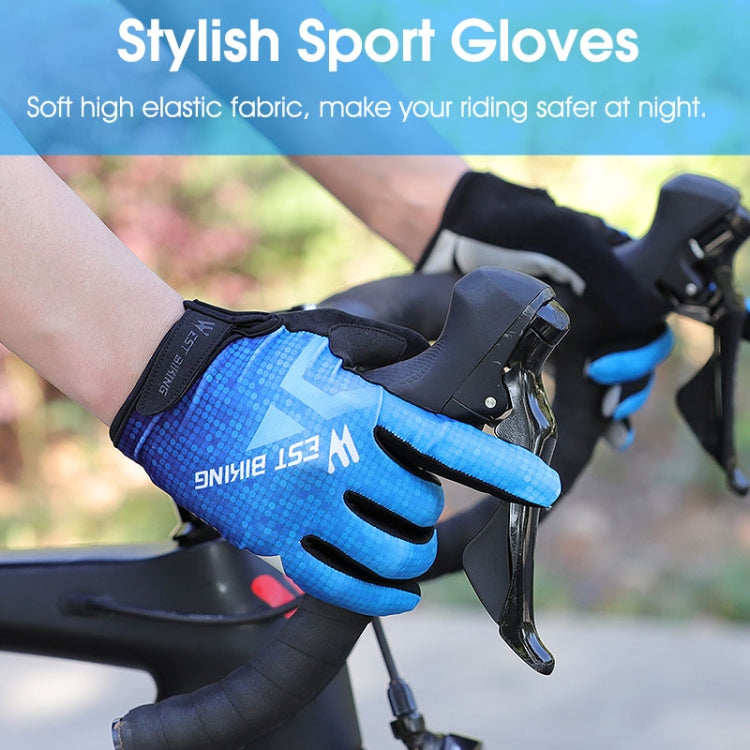 WEST BIKING YP0211216 Riding Gloves Bike Shock Absorption Touch Screen Full Finger Glove Reluova