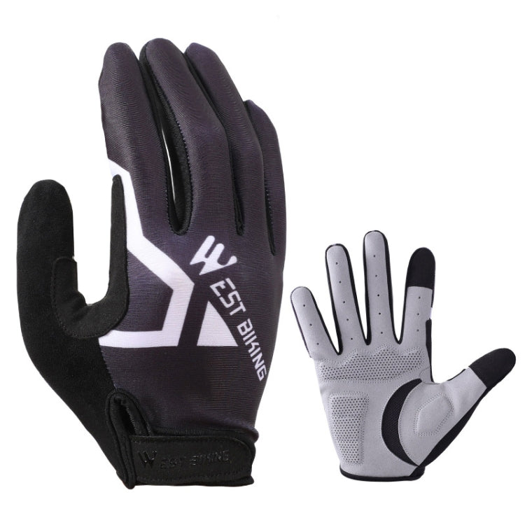 WEST BIKING YP0211216 Riding Gloves Bike Shock Absorption Touch Screen Full Finger Glove