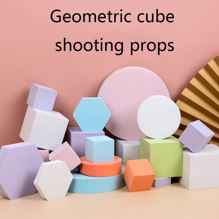 8 PCS Geometric Cube Photo Props Decorative Ornaments Photography Platform, Colour: 5 x 5 x 5cm Small White Square, Series 3