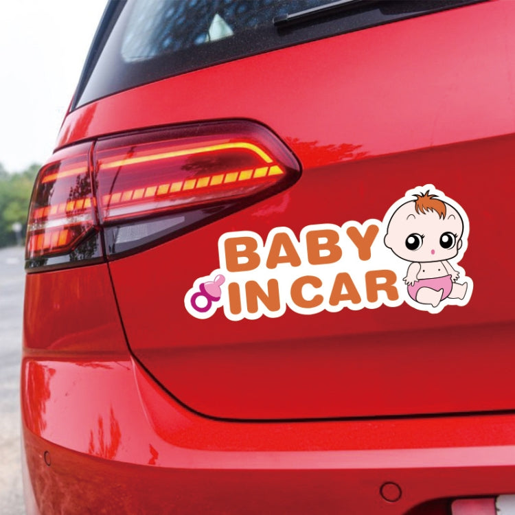 10 PCS There Is A Baby In The Car Stickers Warning Stickers Style: - Reluova 