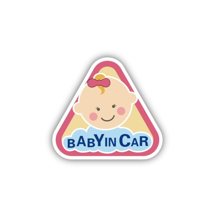 10 PCS There Is A Baby In The Car Stickers Warning Stickers Style: - Reluova 