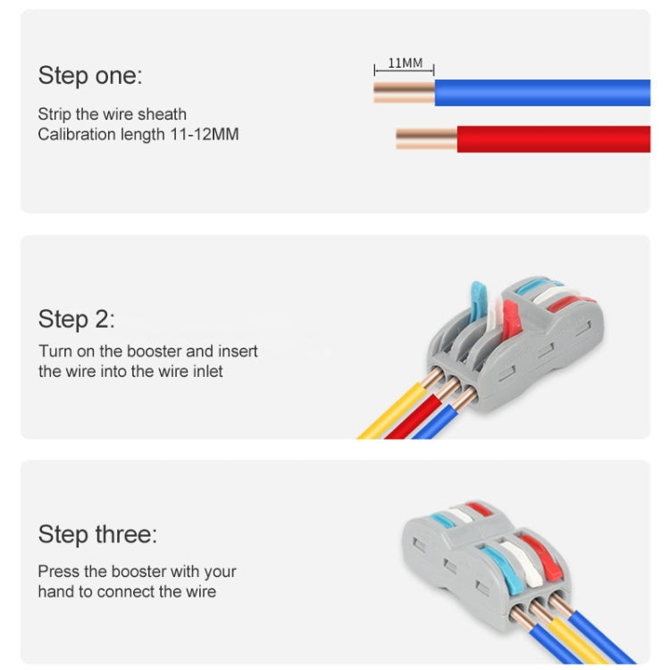 SPL-2 2 In 3 Out Colorful Quick Line Terminal Multi-Function Dismantling Wire Connection Terminal