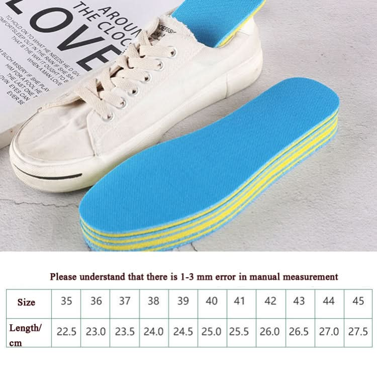 20 Pairs Double Layer Sports Insoles Deodorant Shock Absorption Soft Bottom Comfortable Basketball Running Insoles-Reluova