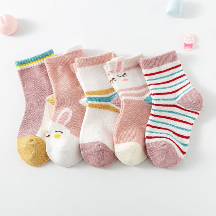 5 Pairs / Pack Spring And Summer Children Socks Combed Cotton Tube Socks, Series 2 My Store