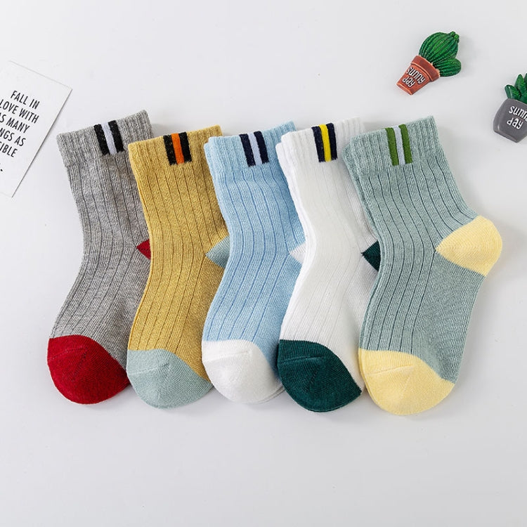 5 Pairs / Pack Spring And Summer Children Socks Combed Cotton Tube Socks, Series 2 My Store