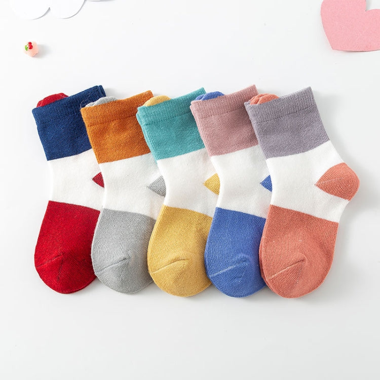 5 Pairs / Pack Spring And Summer Children Socks Combed Cotton Tube Socks, Series 2 My Store