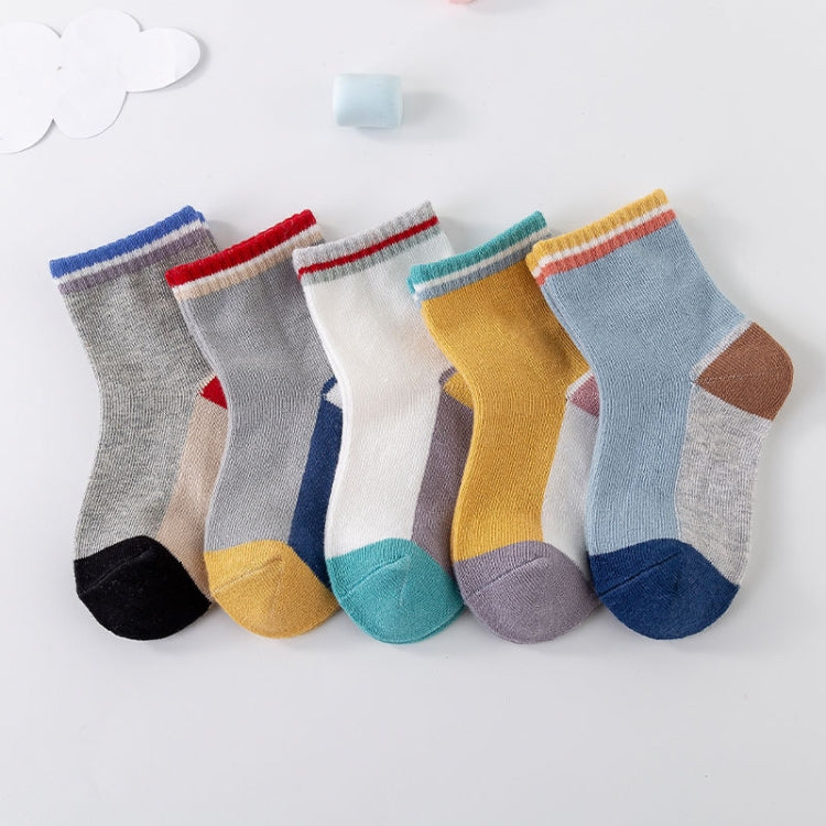 5 Pairs / Pack Spring And Summer Children Socks Combed Cotton Tube Socks, Series 2 My Store