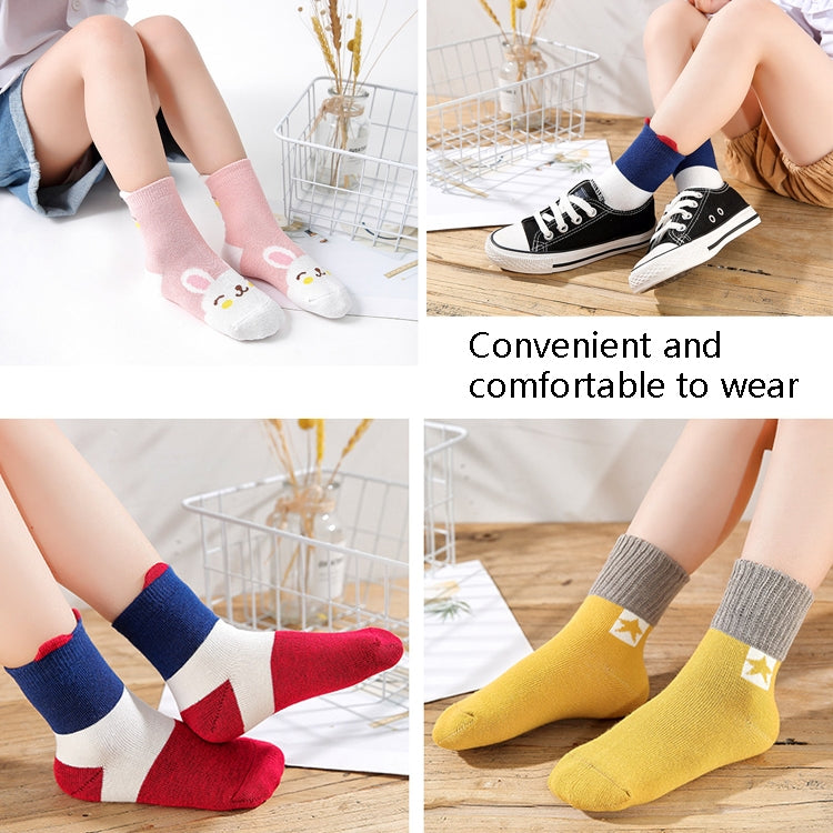 5 Pairs / Pack Spring And Summer Children Socks Combed Cotton Tube Socks, Series 2 My Store