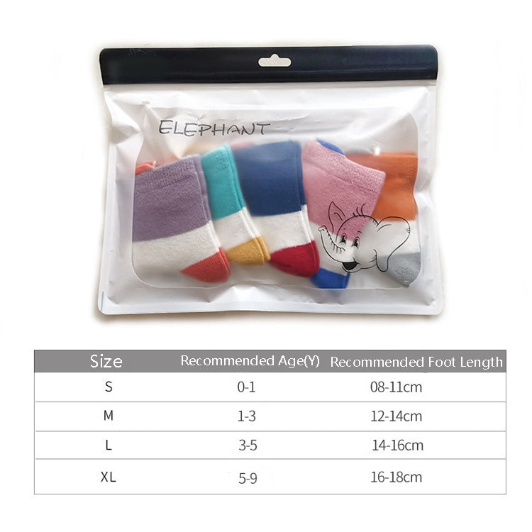 5 Pairs / Pack Spring And Summer Children Socks Combed Cotton Tube Socks, Series 2 My Store