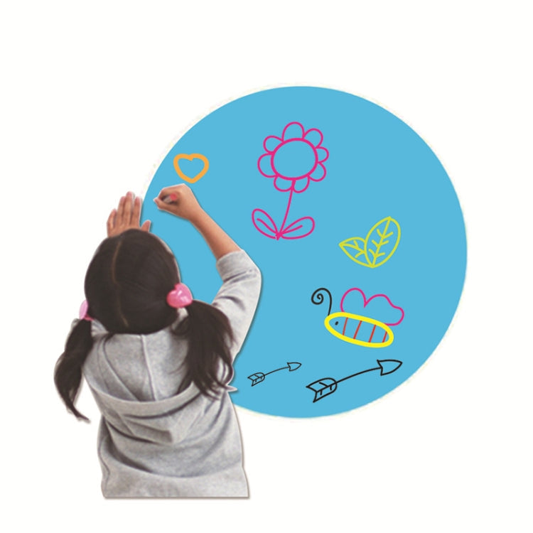 Erasable PVC Round Self-Adhesive Message Board Children Drawing Teaching Blackboard Sticker Color Random Delivery My Store