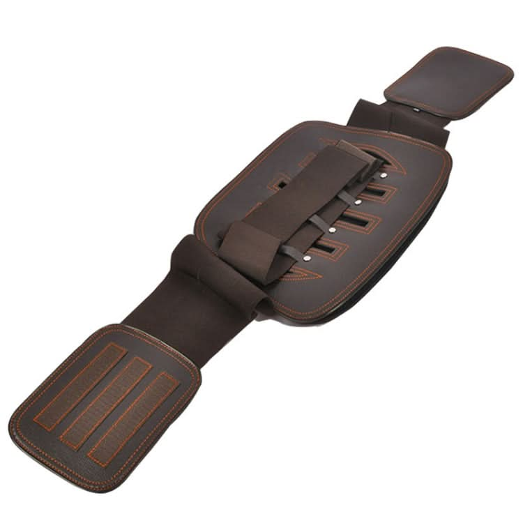 Steel Plate Support And Fixation Leather Protection Waist Belt Lumbar Orthosis,Size: Reluova