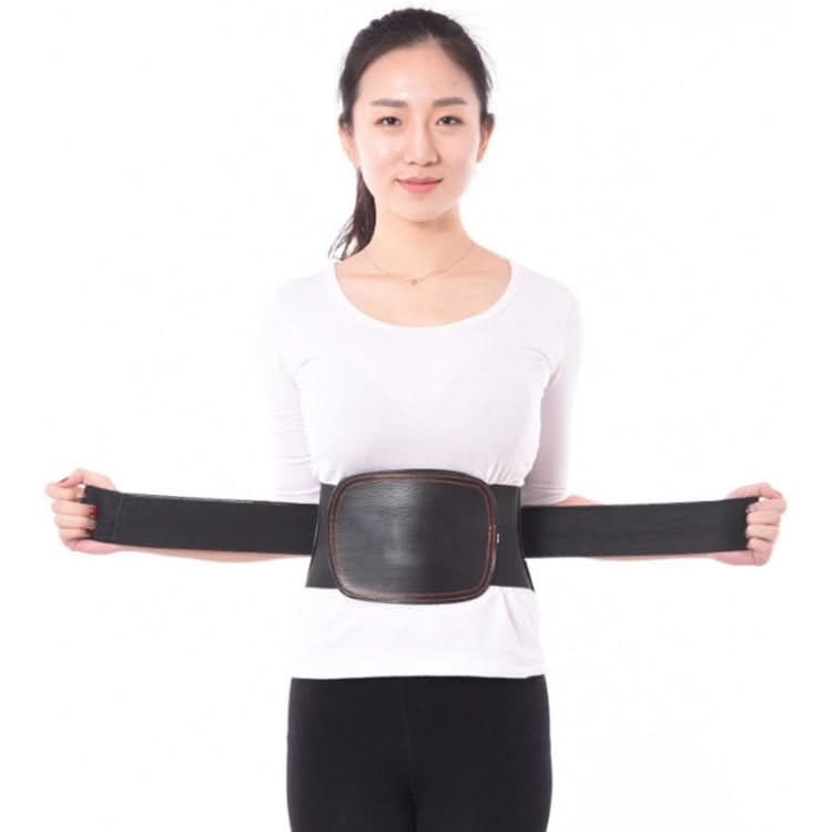 Steel Plate Support And Fixation Leather Protection Waist Belt Lumbar Orthosis,Size: Reluova