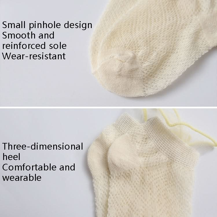 5 Pairs / Set Baby Socks Mesh Thin Cotton Breathable Children Boat Socks-Reluova