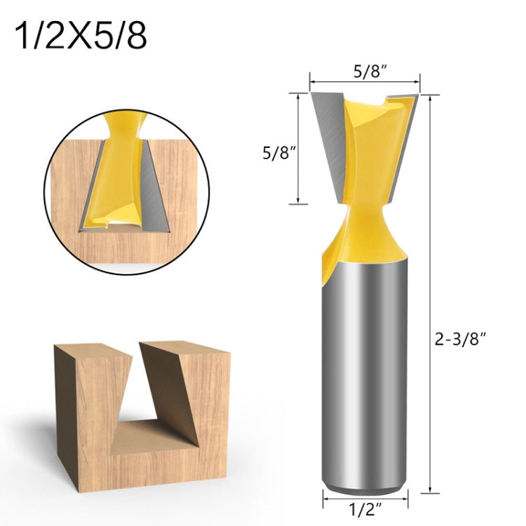 1/2 Handle Dovetail Cutter Wood Engraving Small Milling Cutter, Specification: