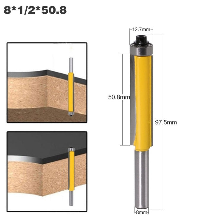 8-Handle Extended Trimming Cutter With Bearing Woodworking Line Milling Cutter, Specification: