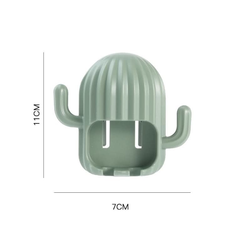 Fun Cactus Toothbrush Holder Punch-Free Multifunctional Drain Bathroom Storage Hook,Random Color Delivery Reluova