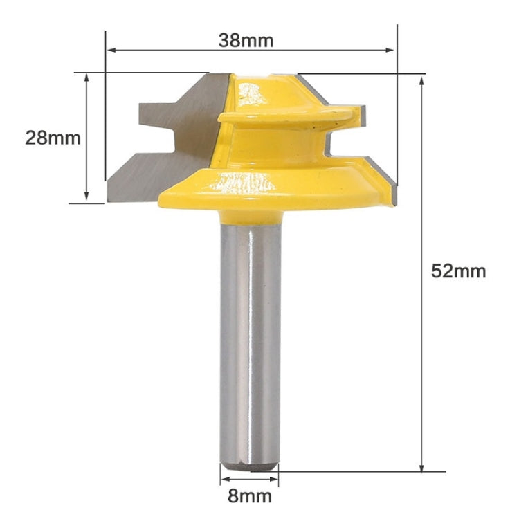 8 Handles 45 Degree Tenon And Tenon Woodworking Milling Cutter