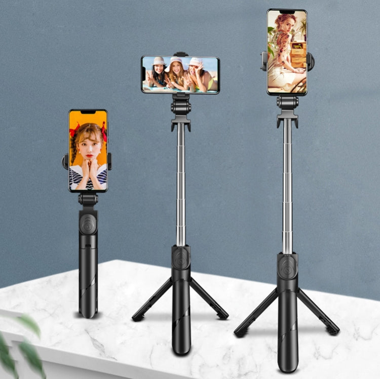 No Bluetooth Black XT02 360-Degree Rotating Multi-Function Retractable Mobile Phone Selfie Stick To Shoot Live TV Drama Tripod Reluova