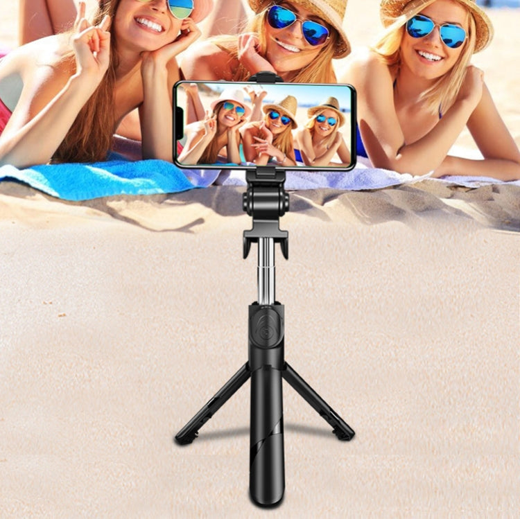 No Bluetooth Black XT02 360-Degree Rotating Multi-Function Retractable Mobile Phone Selfie Stick To Shoot Live TV Drama Tripod Reluova