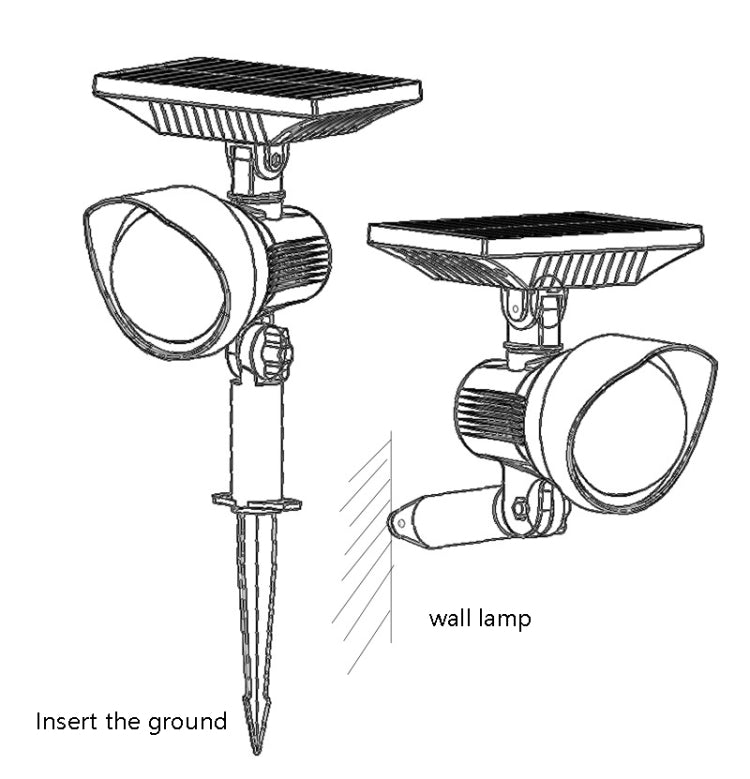 Solar Flood Light Home Solar Garden Villa Lawn Lamp