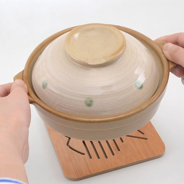 Wooden Insulation Pad Mesh Pad Kitchen Hollow Dish Pan Cushion