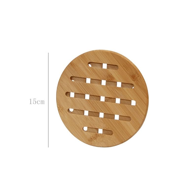 Home Dining Table Pot Cushion Cup Pad Thick Bamboo Insulation Pad Large Square 19.5cm Reluova