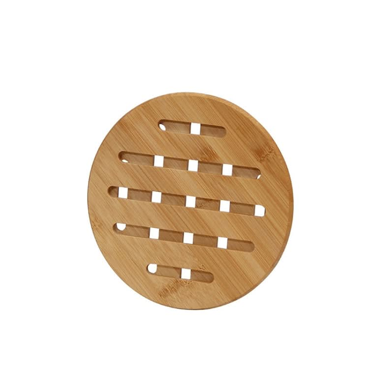 Home Dining Table Pot Cushion Cup Pad Thick Bamboo Insulation Pad Large Square 19.5cm Reluova