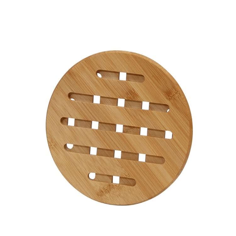 Home Dining Table Pot Cushion Cup Pad Thick Bamboo Insulation Pad Large Square 19.5cm Reluova