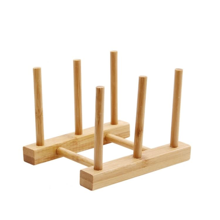 Multi-Purpose Bowl Disc Rack Kitchen Drain Rack Bamboo Tableware Storage Rack, Layer (specification): 8 Grid Reluova