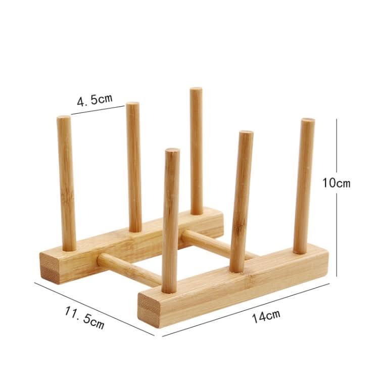 Multi-Purpose Bowl Disc Rack Kitchen Drain Rack Bamboo Tableware Storage Rack, Layer (specification): 8 Grid Reluova