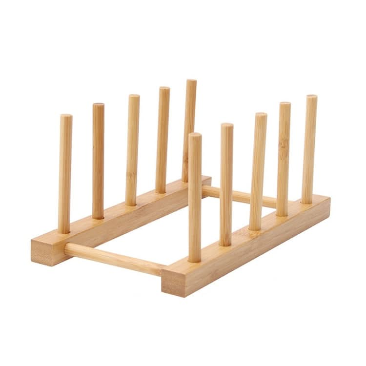 Multi-Purpose Bowl Disc Rack Kitchen Drain Rack Bamboo Tableware Storage Rack, Layer (specification): 8 Grid Reluova