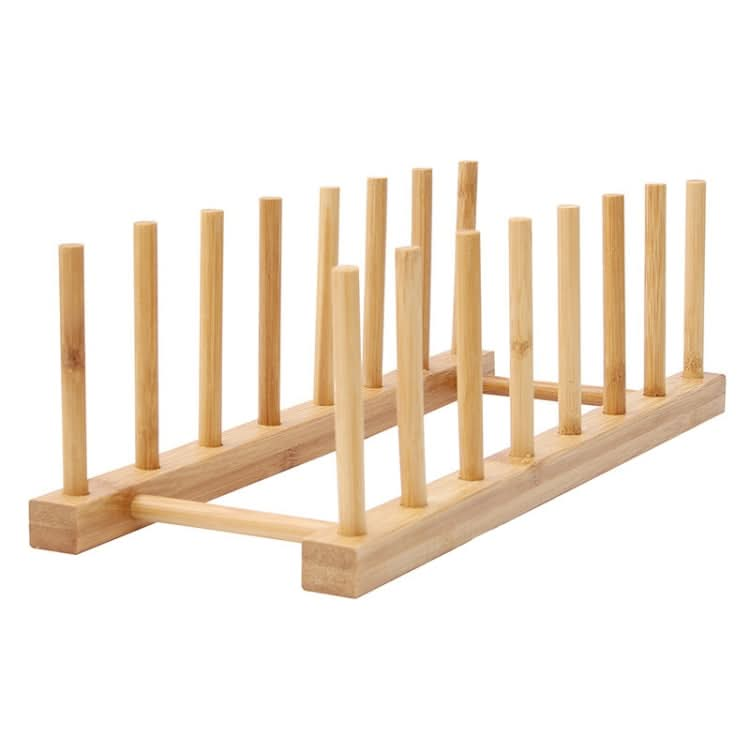 Multi-Purpose Bowl Disc Rack Kitchen Drain Rack Bamboo Tableware Storage Rack, Layer (specification): 8 Grid Reluova