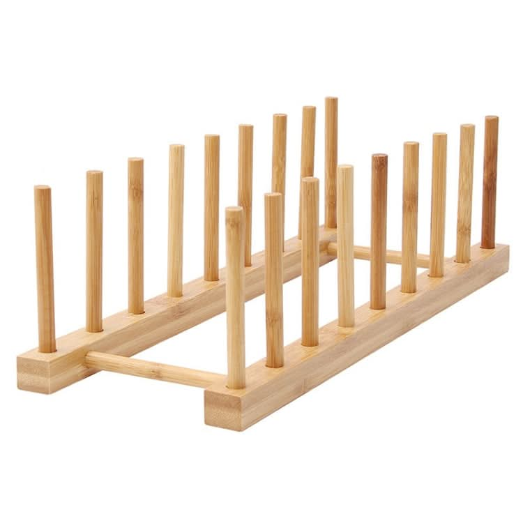 Multi-Purpose Bowl Disc Rack Kitchen Drain Rack Bamboo Tableware Storage Rack, Layer (specification): 8 Grid Reluova