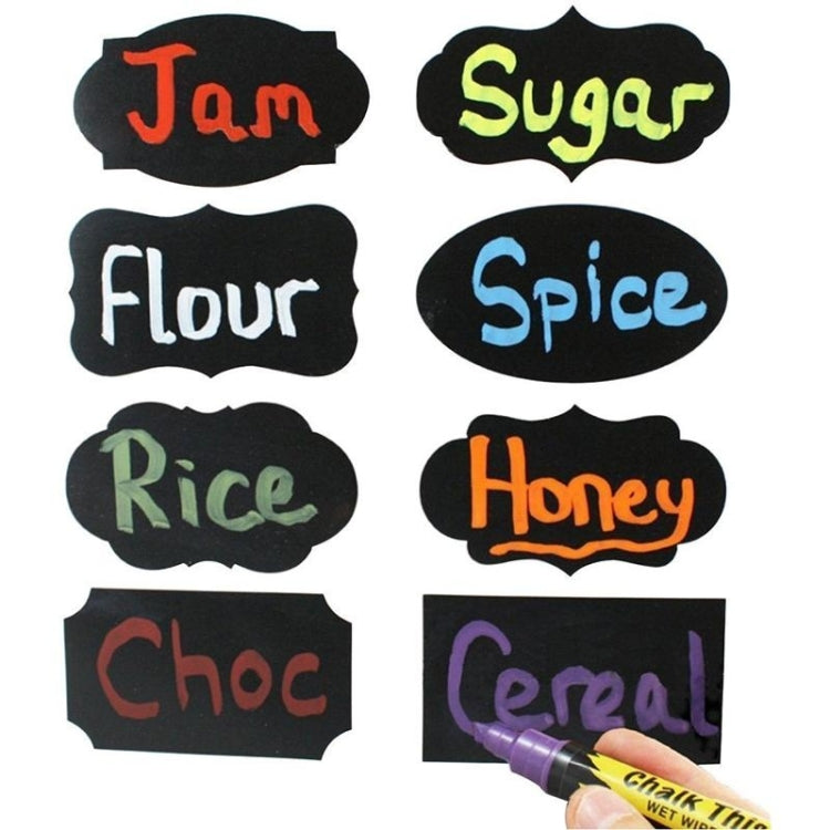 50 Sets Erasable Waterproof Removable Bottle Can PVC Blackboard Sticker My Store