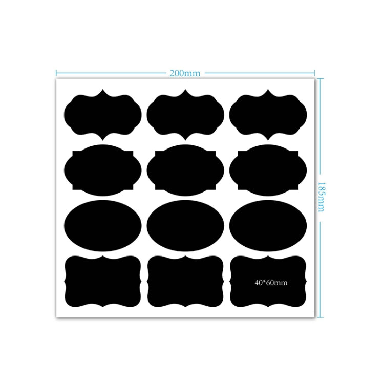 50 Sets Erasable Waterproof Removable Bottle Can PVC Blackboard Sticker My Store