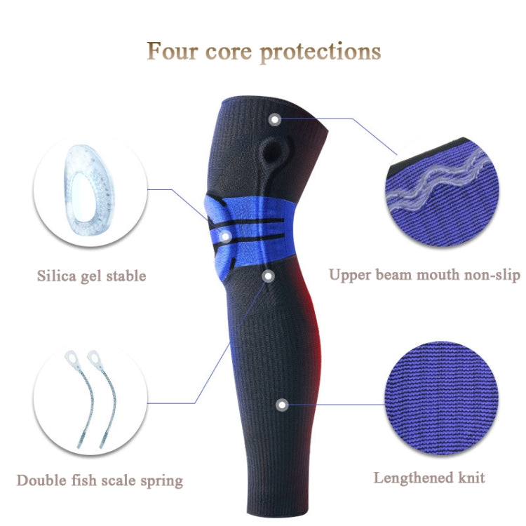 A Pair Sports Knee Pads Long Warm Compression Leggings Basketball Football Mountaineering Running Meniscus Patella Protector