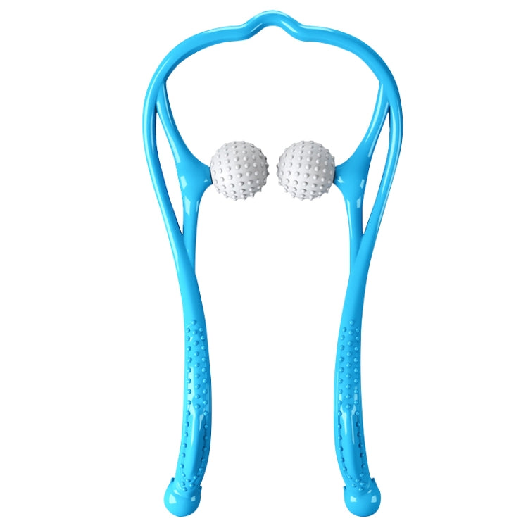 Manual Cervical Massager Home Multi-Function Shoulder And Neck Massage Roller, Shape: Ordinary Blue Reluova