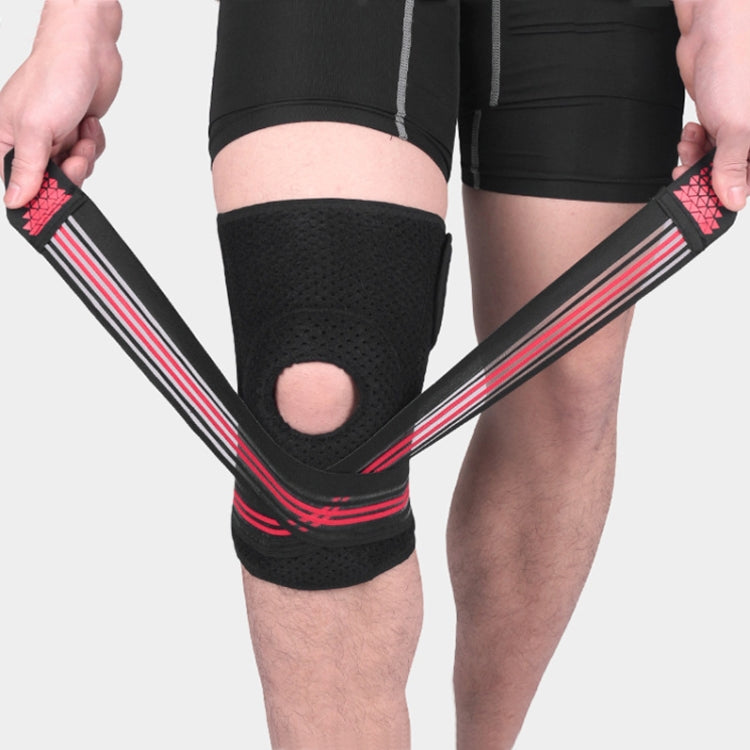 Sports Spring Supported Knee Brace Compression Protection Patella Riding Protective Gear, One Size Reluova