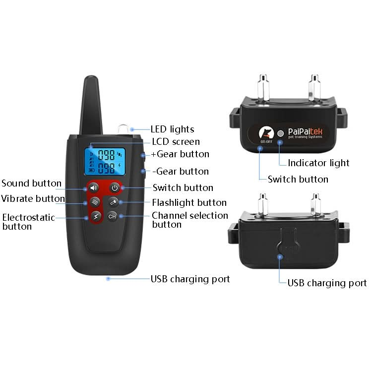 PaiPaitek PD526 Automatic Sound Control Barking Stopper Dog Training Supplies Electronic Bark Control Collar.