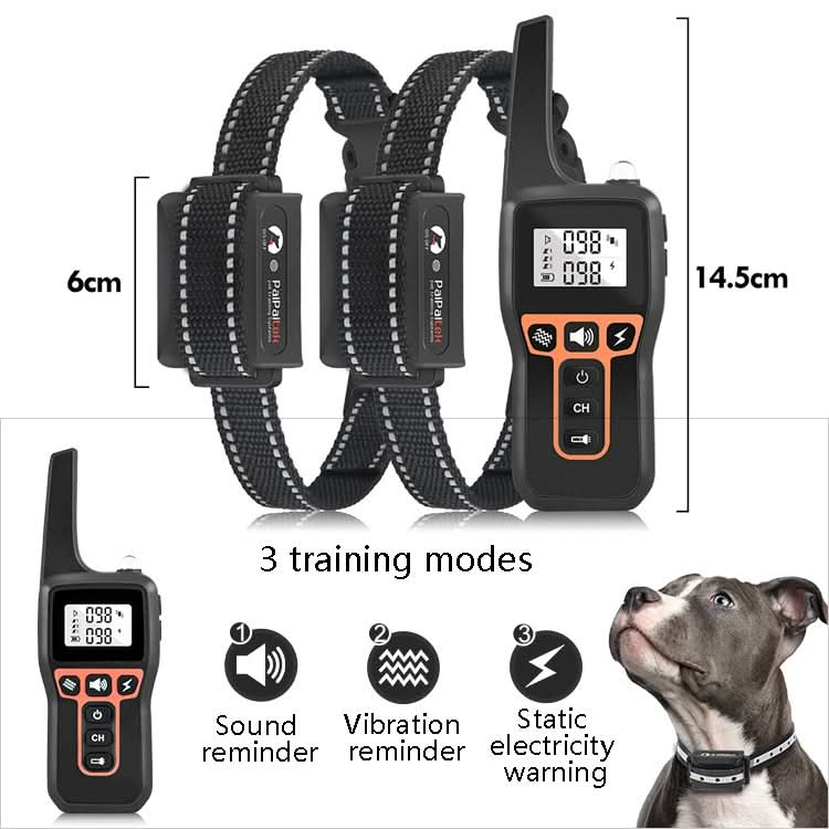 PaiPaitek PD529-2 Remote Training Dog Device Pet Training Supplies Anti-Barking Training Equipment.