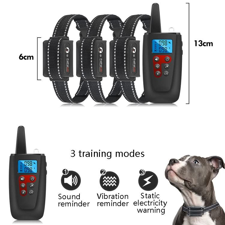 PaiPaitek PD526-3 Anti-Barking Device Dog Electric Shock Collar Training Dog Remote Control Pet Training Equipment.