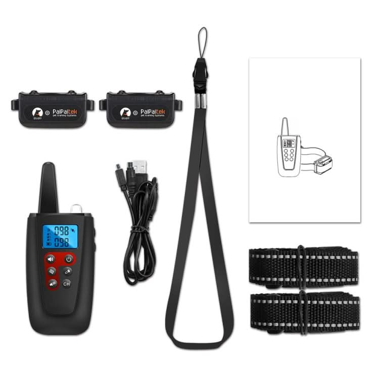 PaiPaitek PD526V-2 1 In 2 100-Speed Sound Vibration Remote Control Training Dog Device Anti-Barking Device Electronic Remote Control Collar.