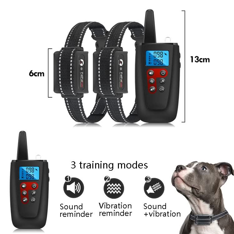 PaiPaitek PD526V-2 1 In 2 100-Speed Sound Vibration Remote Control Training Dog Device Anti-Barking Device Electronic Remote Control Collar.