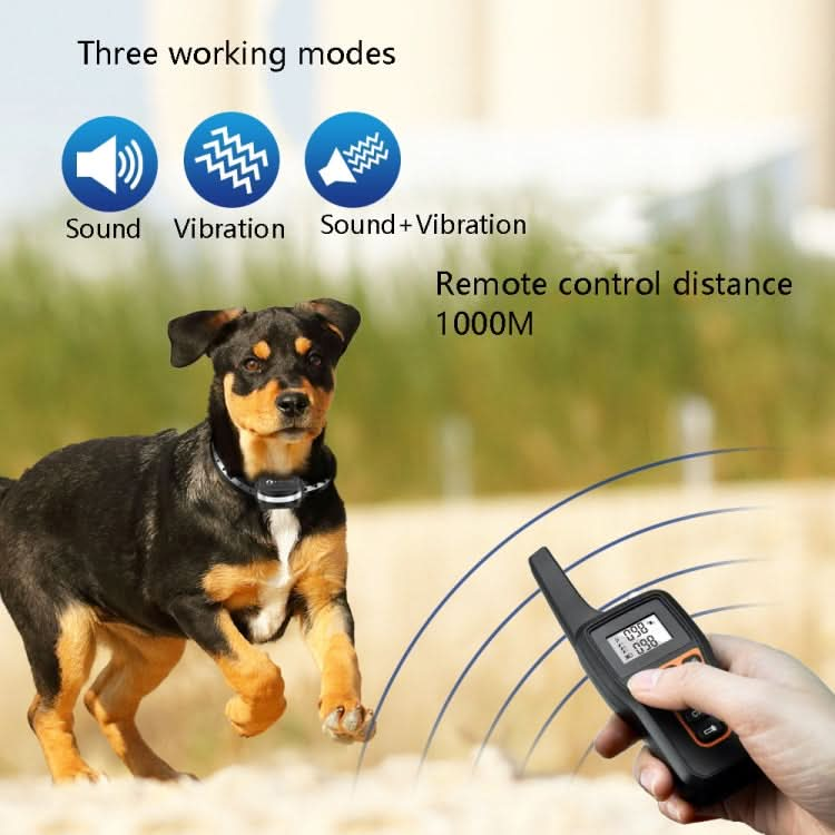 PaiPaitek PD529V-1 Training Dog Anti-Barking Device Vibration Collar 1000M Remote Control Distance Pet Training Supplies.