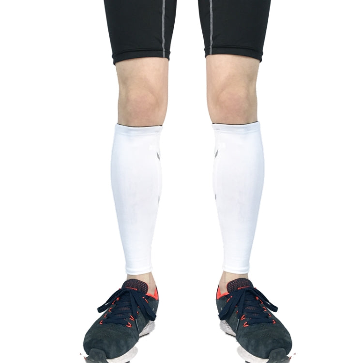 1 Pair Sports Breathable Compression Calf Sleeves Riding Running Protective Gear, Spec: M (Black)