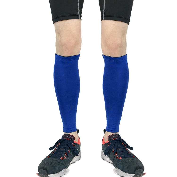 1 Pair Sports Breathable Compression Calf Sleeves Riding Running Protective Gear, Spec: M (Black)